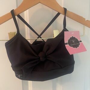 Black Bow Front Bralette Kandi Kouture Dance Too